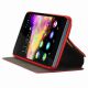  Etui folio avec stand intégré rouge pour Wiko Rainbow Up