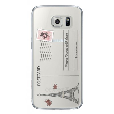 Coque Samsung Galaxy S6 rigide transparente Carte Postale Dessin La Coque Francaise