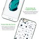 Coque iPhone 6/6S Silicone Liquide Douce vert kaki Terrazzo Gris Ecriture Tendance et Design La Coque Francaise