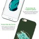 Coque iPhone 6/6S Silicone Liquide Douce vert kaki Taureau Ecriture Tendance et Design La Coque Francaise