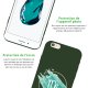 Coque iPhone 6/6S Silicone Liquide Douce vert kaki Vierge Ecriture Tendance et Design La Coque Francaise