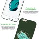 Coque iPhone 6/6S Silicone Liquide Douce vert kaki Capricorne Ecriture Tendance et Design La Coque Francaise