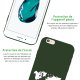 Coque iPhone 6/6S Silicone Liquide Douce vert kaki Carte du Monde Ecriture Tendance et Design La Coque Francaise