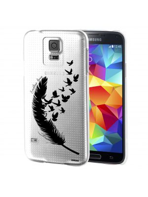 Coque Galaxy S5 Transparent et noir