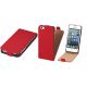 Etui de protection effet cuir iPhone 4/4s - Rouge