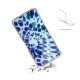 Coque iPhone 6/6S anti-choc souple angles renforcés transparente Tie and Dye Bleu Evetane.
