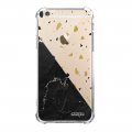 Coque iPhone 6/6S anti-choc souple angles renforcés transparente Terrazzo marbre Noir Evetane.