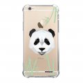 Coque iPhone 6/6S anti-choc souple angles renforcés transparente Panda Bambou Evetane.