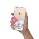 Coque iPhone 6/6S anti-choc souple angles renforcés transparente Marbre rose et gris Evetane.