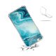 Coque iPhone 6/6S anti-choc souple angles renforcés transparente Bleu Nacré Marbre Evetane.