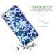 Coque iPhone 7/8/ iPhone SE 2020 anti-choc souple angles renforcés transparente Tie and Dye Bleu Evetane.