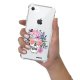 Coque iPhone 7/8/ iPhone SE 2020 anti-choc souple angles renforcés transparente Crâne floral Evetane.