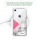 Coque iPhone 7/8/ iPhone SE 2020 anti-choc souple angles renforcés transparente Marbre rose et gris Evetane.