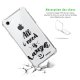 Coque iPhone 7/8/ iPhone SE 2020 anti-choc souple angles renforcés transparente All I Need Is Laugh Evetane.