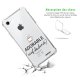 Coque iPhone 7/8/ iPhone SE 2020 anti-choc souple angles renforcés transparente Adorable Sauf le Lundi Evetane.