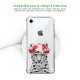 Coque iPhone 7/8/ iPhone SE 2020 anti-choc souple angles renforcés transparente Leopard Couronne Evetane.