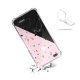 Coque iPhone 7 Plus / 8 Plus anti-choc souple angles renforcés transparente Terrazzo marbre Noir Evetane.