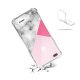 Coque iPhone 7 Plus / 8 Plus anti-choc souple angles renforcés transparente Marbre rose et gris Evetane.