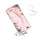 Coque iPhone 7 Plus / 8 Plus anti-choc souple angles renforcés transparente Marbre Fleurs Evetane.
