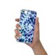 Coque iPhone 5/5S/SE anti-choc souple angles renforcés transparente Tie and Dye Bleu Evetane.