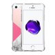 Coque iPhone 5/5S/SE anti-choc souple angles renforcés transparente Marbre rose et gris Evetane.