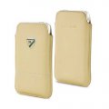 Etui vertical Crémieux Beige polyuréthane taille M pour iPhone 3g/ 3gs iPhone 4 / 4S Samsung Galaxy Ace.