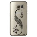 Coque Samsung Galaxy S6 Edge rigide transparente Love Life Dessin Evetane