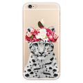 Coque iPhone 6 Plus / 6S Plus rigide transparente Leopard Couronne Dessin Evetane