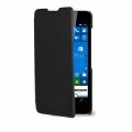 Swiss Charger Etui Folio Noir Pour Microsoft Lumia 550**