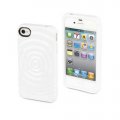 Housse mini gel blanche effet goutte eau pour iPhone 4 et 4S.