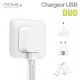 Chargeur Secteur Moxie Duo 2.4A avec 2 Entrées USB 