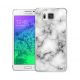Coque transparente rigide marbre blanc pour Samsung Galaxy Alpha