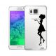 Coque transparente rigide Silhouette femme pour Samsung Galaxy Alpha