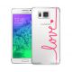 Coque transparente rigide Love pour Samsung Galaxy Alpha