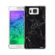 Coque rigide effet marbre noir pour Samsung Galaxy Alpha