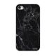 Coque rigide effet marbre noir pour Apple iPhone 4/4S