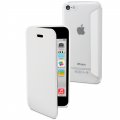 Muvit Etui Easy Folio Blanche Dos Translucide Pour Apple Iphone 5c