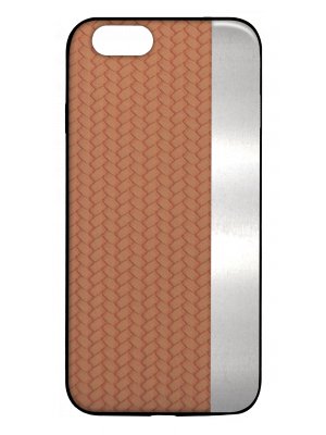 Yal Bi-matier Alu And Pu Brown Back Case For Apple Iphone 6/6s