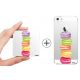 Pack essentiel motif Macaron iPhone 5/5S : Batterie de secours 2600mAh + Coque Crystal