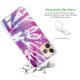 Coque iPhone 11 Pro Max 360 intégrale transparente Tie and Dye Violet Tendance Evetane.