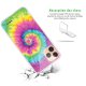 Coque iPhone 11 Pro Max 360 intégrale transparente Tie and Dye Rainbow Tendance Evetane.