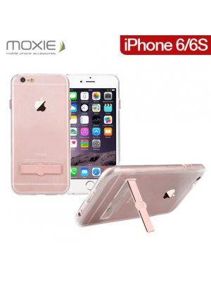 Coque Moxie en gel transparente avec stand Gold Pink pour iPhone 6/6S