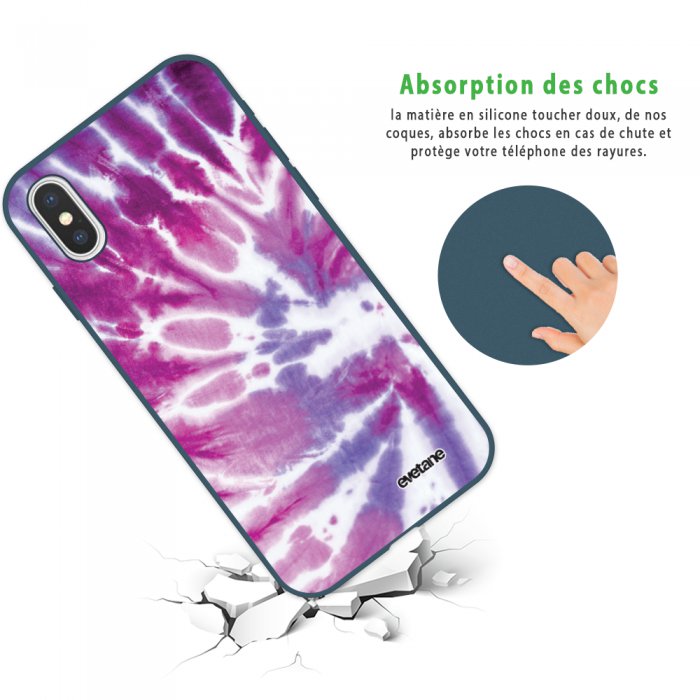 Coque iPhone X/ Xs Silicone Liquide Douce bleu nuit Tie Coque iPhone X/ Xs Silicone Liquide Douce bleu nuit Tie