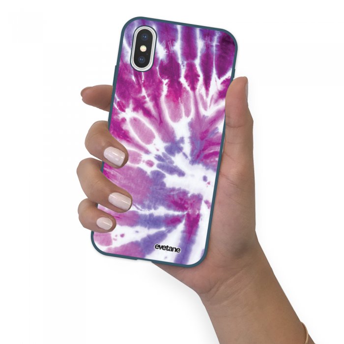 Coque iPhone X/ Xs Silicone Liquide Douce bleu nuit Tie Coque iPhone X/ Xs Silicone Liquide Douce bleu nuit Tie