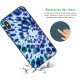 Coque iPhone X/ Xs Silicone Liquide Douce bleu nuit Tie and Dye Bleu Evetane.