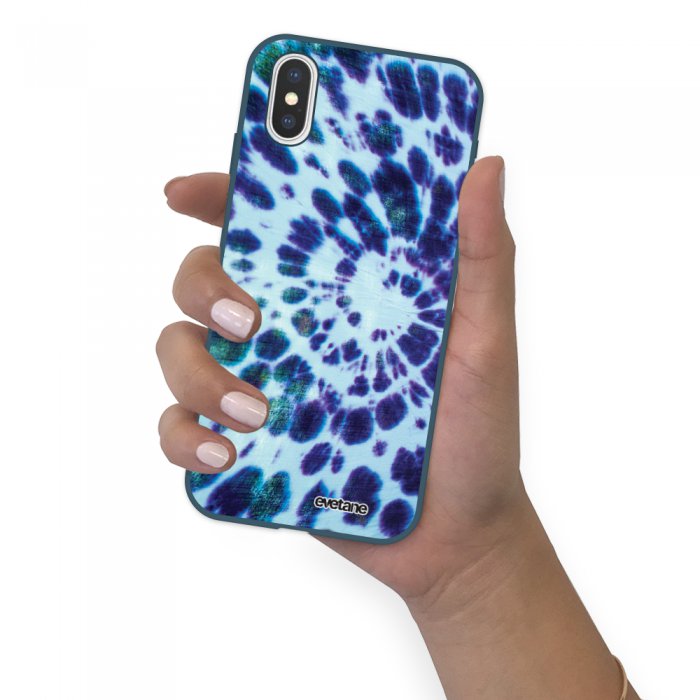 Coque iPhone X/ Xs Silicone Liquide Douce bleu nuit Tie Coque iPhone X/ Xs Silicone Liquide Douce bleu nuit Tie
