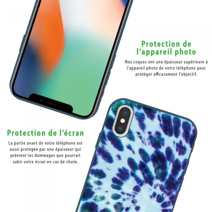 Coque iPhone X/ Xs Silicone Liquide Douce bleu nuit Tie Coque iPhone X/ Xs Silicone Liquide Douce bleu nuit Tie