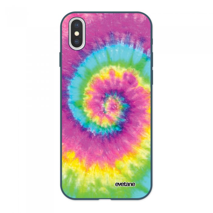 Coque iPhone X/ Xs Silicone Liquide Douce bleu nuit Tie Coque iPhone X/ Xs Silicone Liquide Douce bleu nuit Tie