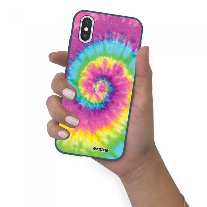 Coque iPhone X/ Xs Silicone Liquide Douce bleu nuit Tie Coque iPhone X/ Xs Silicone Liquide Douce bleu nuit Tie