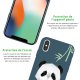 Coque iPhone X/ Xs Silicone Liquide Douce bleu nuit Panda Bambou Ecriture Tendance et Design Evetane